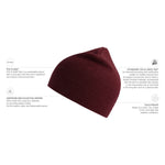 Atlantis Holly Beanie Burgundy Melange Rød AT102