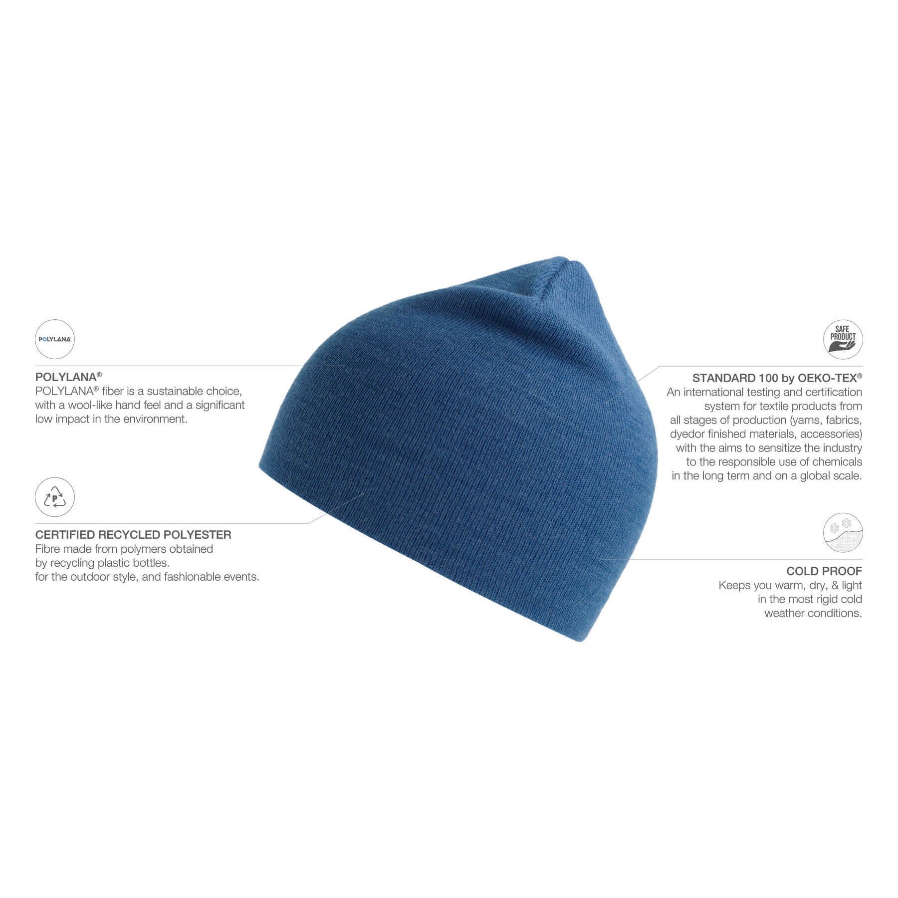 Atlantis Holly Beanie Royal Blue Blå AT102