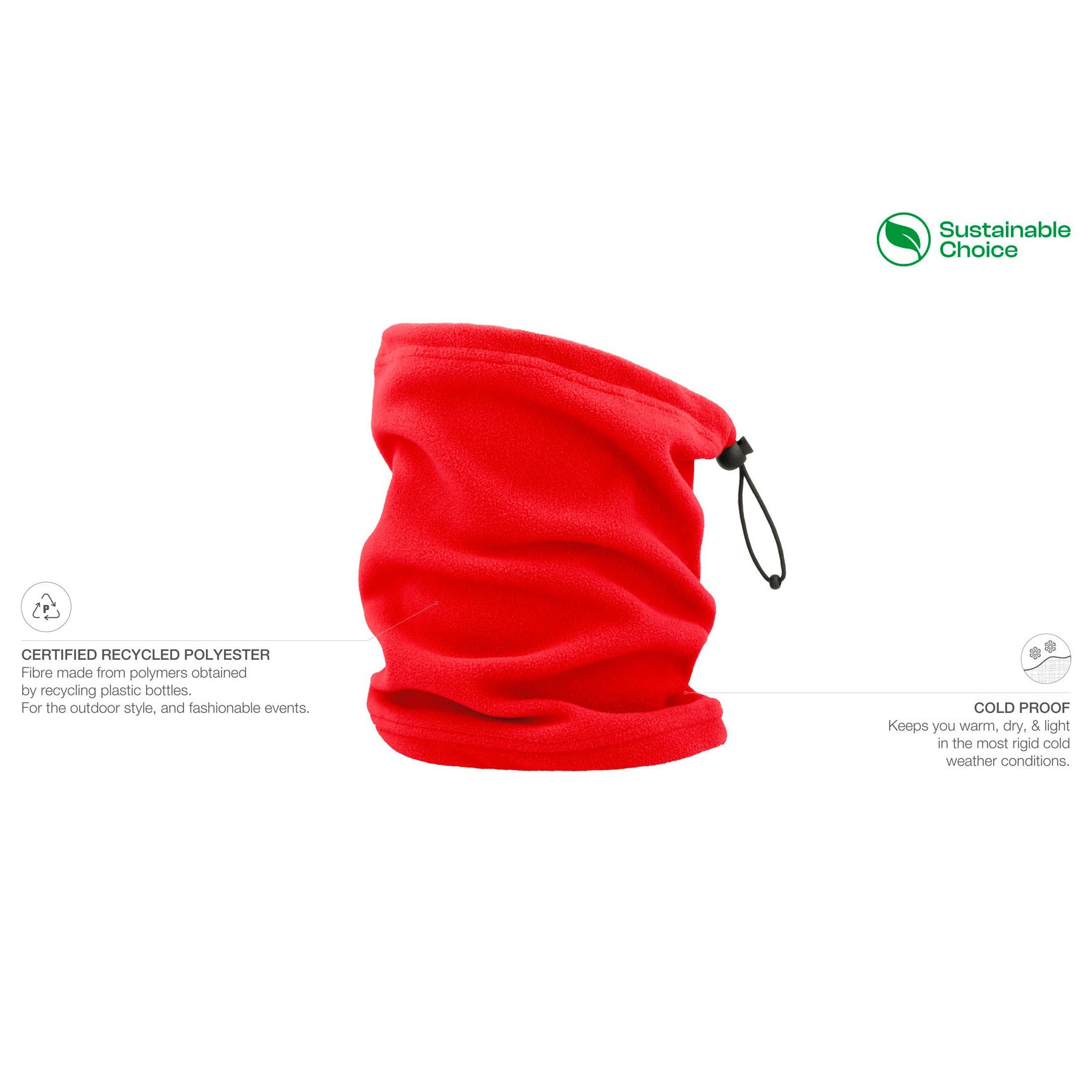 Atlantis Hotty-S Neck Warmer Red Rød AT105