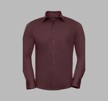Russel Collection - Men´s L/S Easy Care Fitted Shirt - Langærmet Skjorte - Z946 - Med Eget Logo