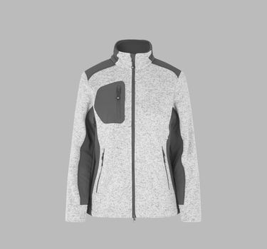 ID - Cardigan Strikfleece - Dame - Fleece Cardigan - 0851 - Med Eget Logo