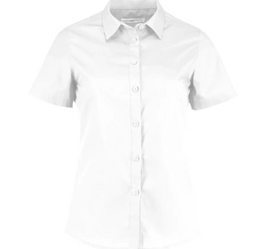 Kustom Kit - Women´s Tailored Fit Poplin Shirt Short Sleeve - Skjorte Med Eget Logo
