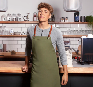 Karlowsky - Bib Apron Green-Generation - from Sustainable Material, Recycled Polyester - Forklæde
