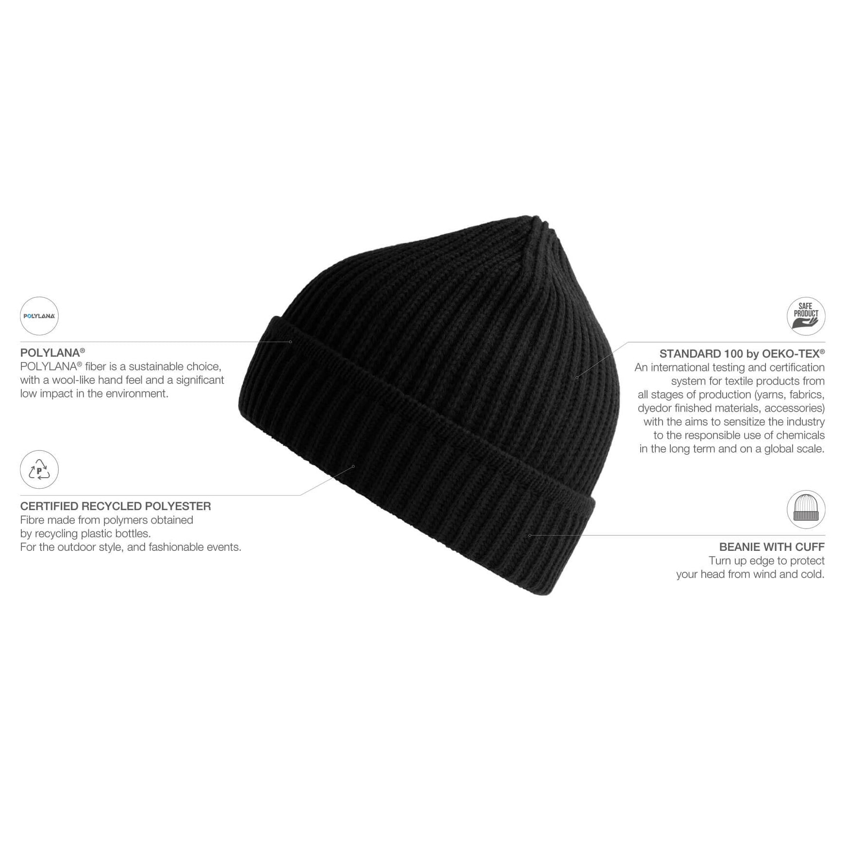 Atlantis Maple Beanie Black Sort AT101