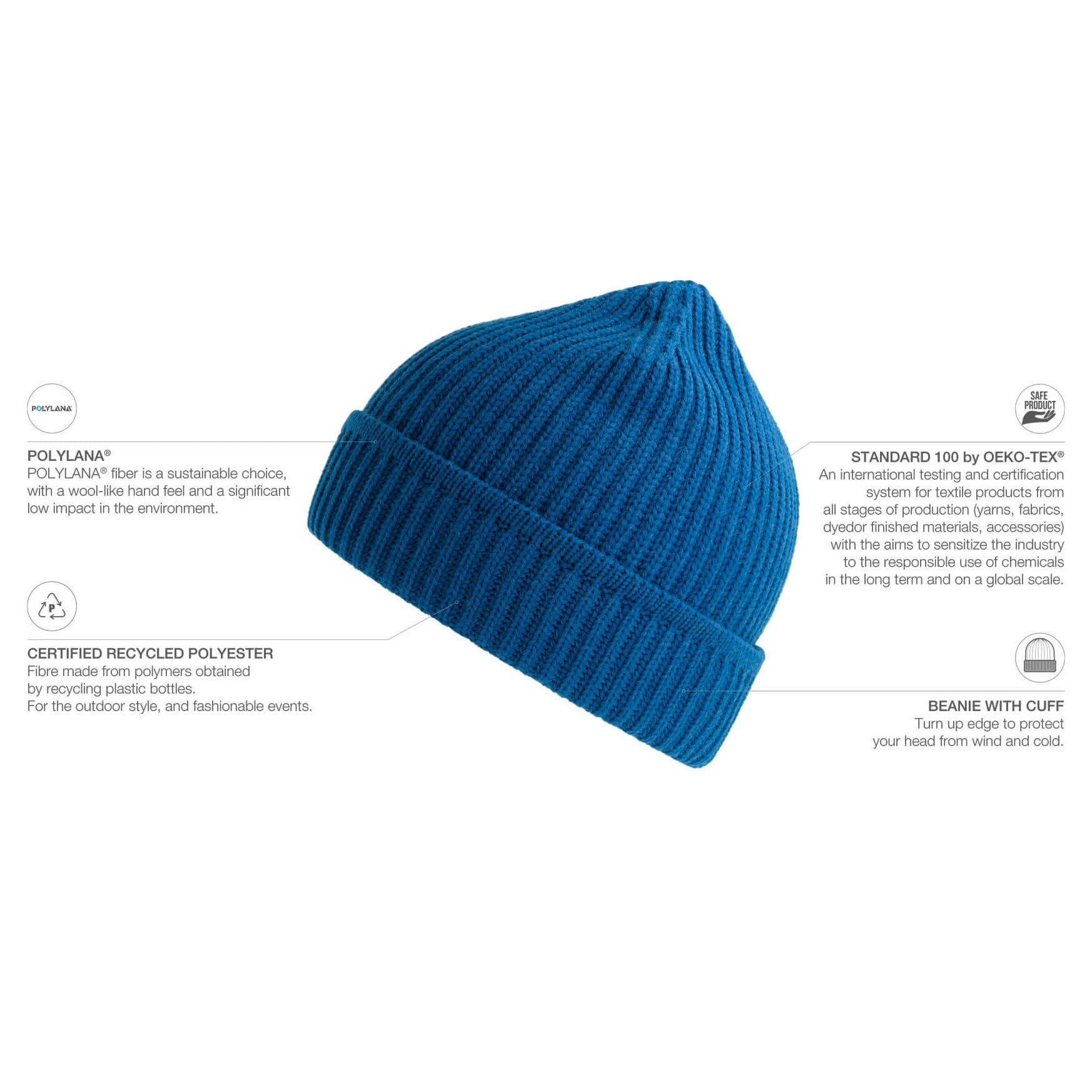 Atlantis Maple Beanie Royal Blå AT101