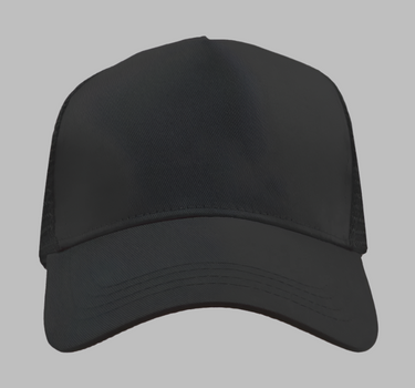 Atlantis Rapper Cotton Cap Trucker Snapback Black Black Sort AT511