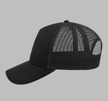 Atlantis Rapper Cotton Cap Trucker Snapback Black Black Sort AT511
