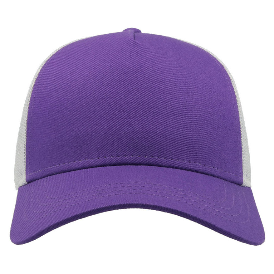 Atlantis - Rapper Cotton Cap - Trucker/Snapback - Purple/White