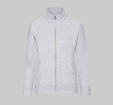 Fruit of The Loom - Ladies´ Premium Sweat Jacket - Dame - Trøje med Lynlås - F442N - Med Eget Logo