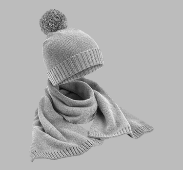 Beechfield - Knitted Scarf and Beanie Gift Set - Halstørklæde & Hue - CB401