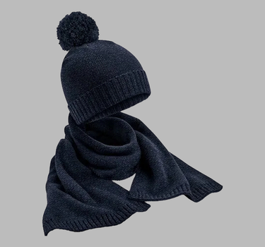 Beechfield - Knitted Scarf and Beanie Gift Set - Halstørklæde & Hue - CB401