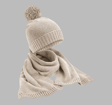 Beechfield - Knitted Scarf and Beanie Gift Set - Halstørklæde & Hue - CB401