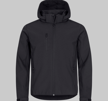 Clique - Classic Softshell Hoody - 3-Lags Softshell Jakke