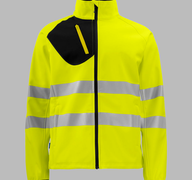 PROJOB - 6432 SOFTSHELLJAKKE EN ISO 20471 KLASSE 3/2 - Softshell Arbejdsjakke - 646432