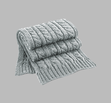 Beechfield - Cable Knit Melange Scarf - Halstørklæde - CB499