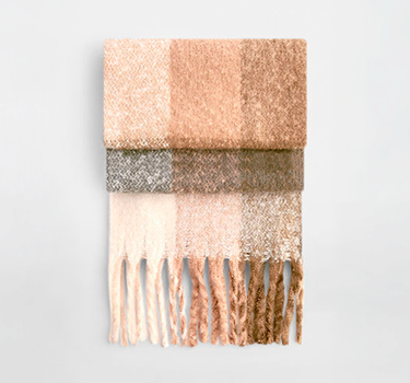 Beechfield - Fluffy Check Scarf - Halstørklæde - CB494R