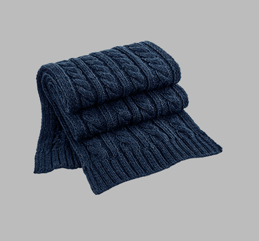 Beechfield - Cable Knit Melange Scarf - Halstørklæde - CB499