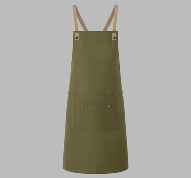 Karlowsky - Bib Apron Urban-Nature With Cross Straps And Big Pocket - Forklæde