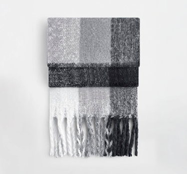 Beechfield - Fluffy Check Scarf - Halstørklæde - CB494R