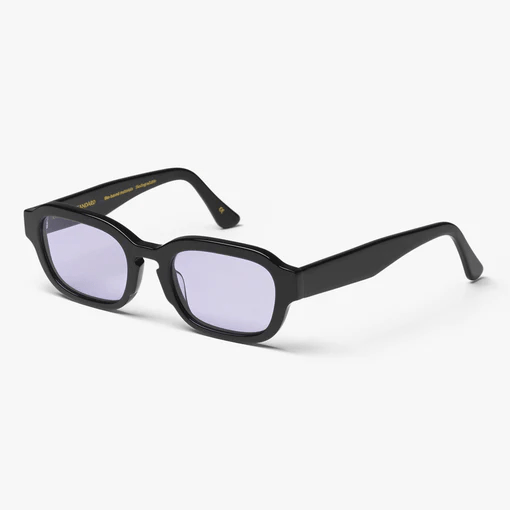 Colorful Standard Sunglass 01 Deep Black Solid Lavender Sort Lilla CS0001 