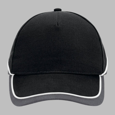 Beechfield Teamwear Competetion Cap Adjustable Black Graphite Grey White Sort Grå  Hvid  CB171  