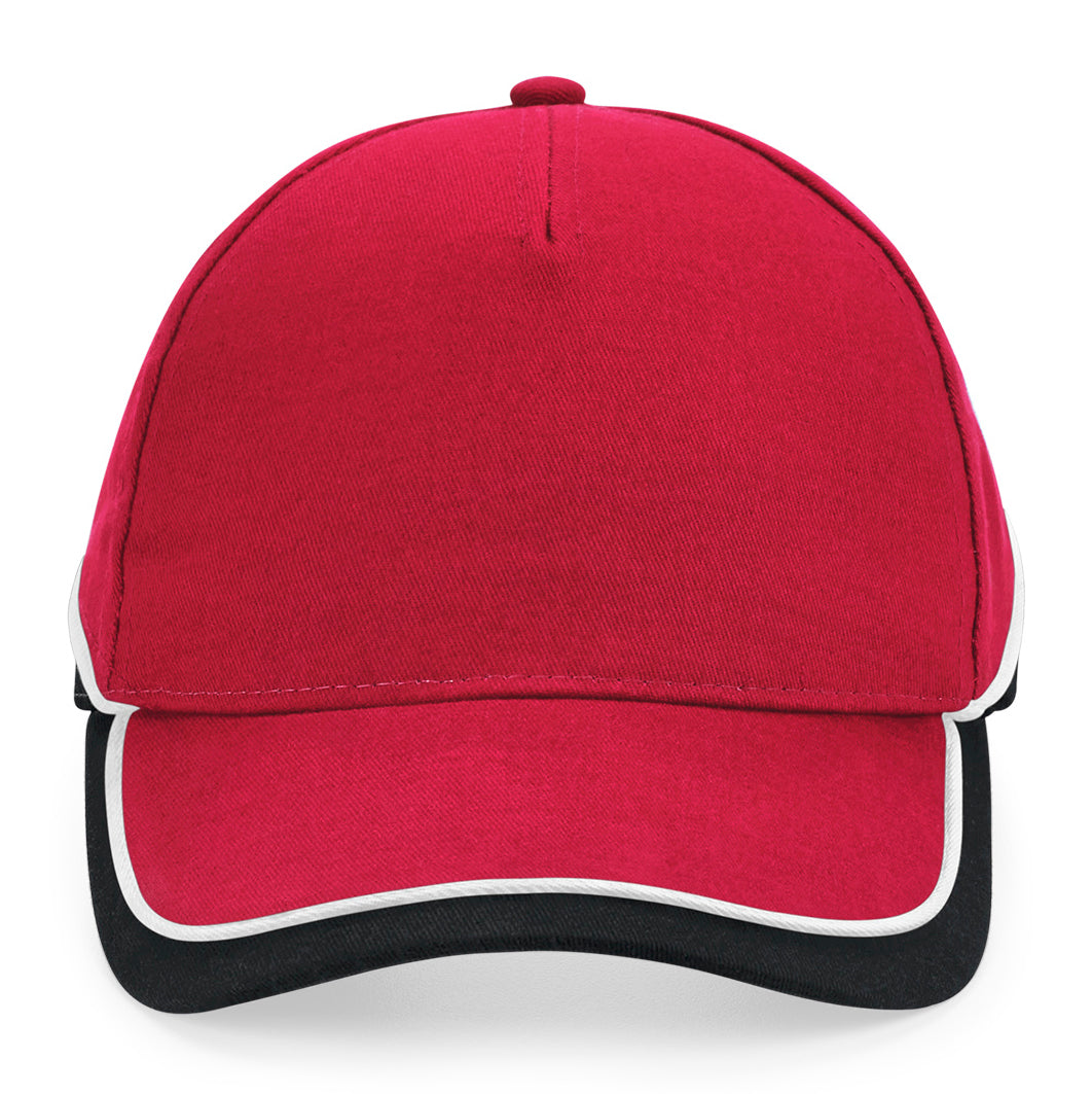 Beechfield Teamwear Competetion Cap Adjustable Classic Red Black White Rød Sort Hvid CB171