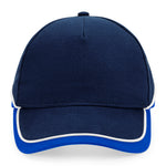 Beechfield Teamwear Competetion Cap Adjustable French Navy/Bright Royal White Blå  Hvid  CB171 