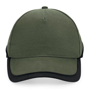 Beechfield Teamwear Competetion Cap Adjustable Olive Green Black Grøn Sort CB171