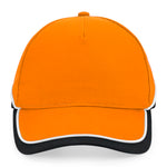 Beechfield Teamwear Competetion Cap Adjustable Orange Black White Sort Hvid CB171