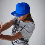 Beechfield 5 Panel Rapper Cap Snapback Bright Royal Blå CB610