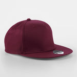 Beechfield 5 Panel Rapper Cap Snapback Burgundy Rød CB610