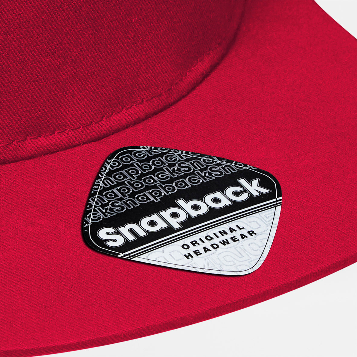 Beechfield 5 Panel Rapper Cap Snapback Classic Red Rød CB610