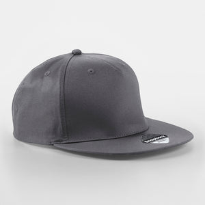 Beechfield 5 Panel Rapper Cap Snapback Graphite Grey Grå CB610