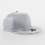 Beechfield 5 Panel Rapper Cap Snapback Light Grey Grå CB610