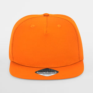 Beechfield 5 Panel Rapper Cap Snapback Orange CB610