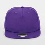 Beechfield 5 Panel Rapper Cap Snapback Purple Lilla CB610