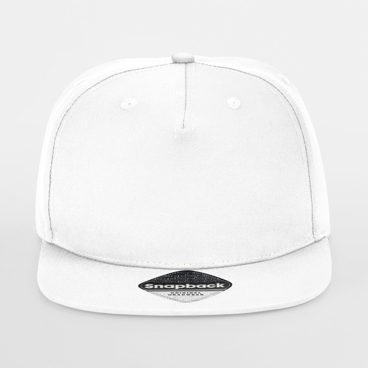 Beechfield 5 Panel Rapper Cap Snapback White Hvid CB610