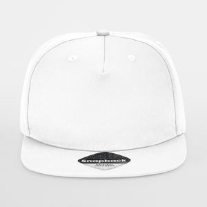 Beechfield 5 Panel Rapper Cap Snapback White Hvid CB610