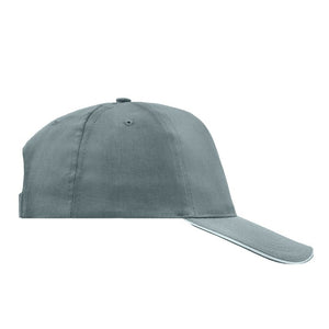 Myrtle Beach 5 Panel Promo Sandwich Cap Adjustable Dark Grey White Mørkegrå Hvid MB6552 