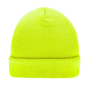 Myrtel Beach Knitted Beanie Bright Yellow Gul 7500