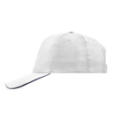 Myrtle Beach 5 Panel Promo Sandwich Cap Adjustable White Navy Hvid Blå MB6552