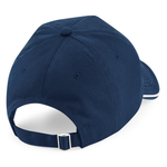 Beechfield Authentic Piped Peak Adjustable French Navy White Blå Hvid CB25C