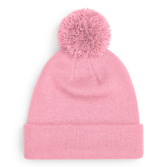 Beechfield Original Pom Pom Beanie Dusky Pink Lyserød B426