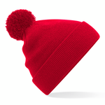 Beechfield Junior Original Pom Pom Beanie Classic Red Rød CB426B