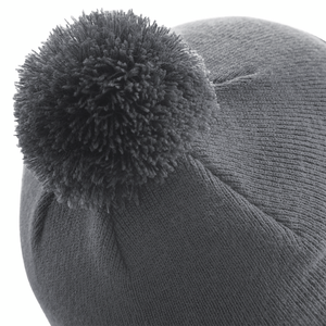 Beechfield Junior Original Pom Pom Beanie Graphite Grey Grå CB426B