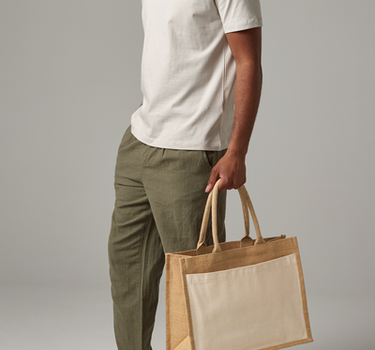 Westford Mill - Cotton Pocket Jute Shopper - Mulepose