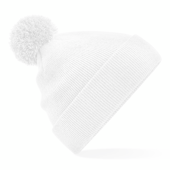 Beechfield Original Pom Pom Beanie White Hvid B426