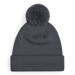 Beechfield Junior Original Pom Pom Beanie Graphite Grey Grå CB426B