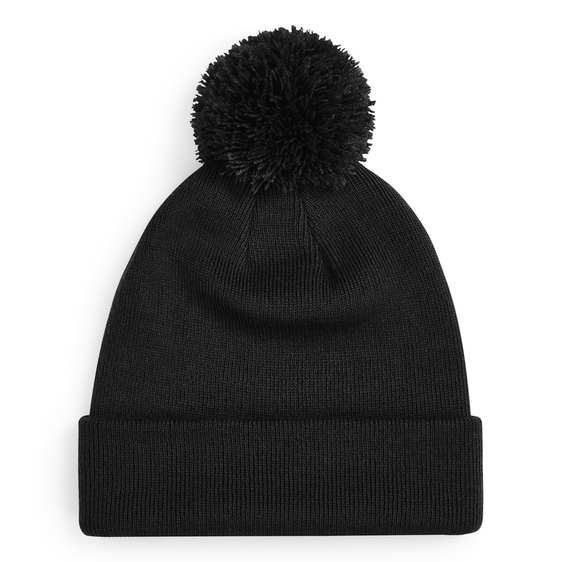 Beechfield Original Pom Pom Beanie Black Sort B426