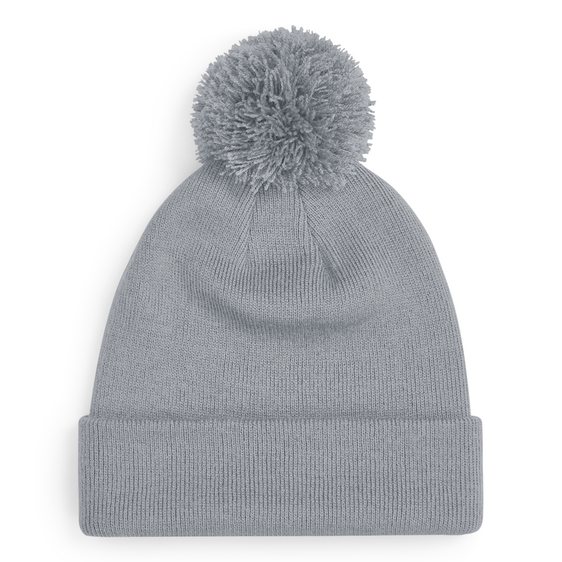 Beechfield Original Pom Pom Beanie Light Grey Grå B426